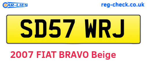SD57WRJ are the vehicle registration plates.