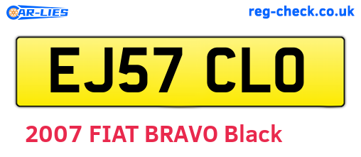 EJ57CLO are the vehicle registration plates.