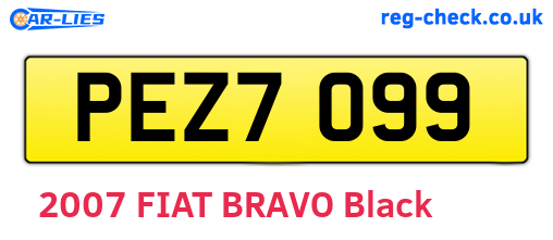 PEZ7099 are the vehicle registration plates.