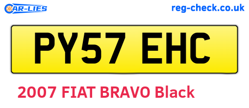 PY57EHC are the vehicle registration plates.