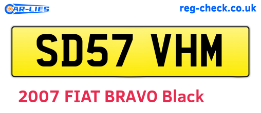 SD57VHM are the vehicle registration plates.