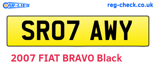 SR07AWY are the vehicle registration plates.