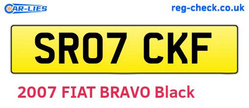 SR07CKF are the vehicle registration plates.
