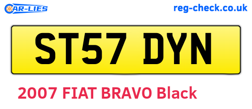 ST57DYN are the vehicle registration plates.