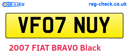 VF07NUY are the vehicle registration plates.