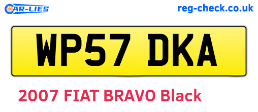 WP57DKA are the vehicle registration plates.