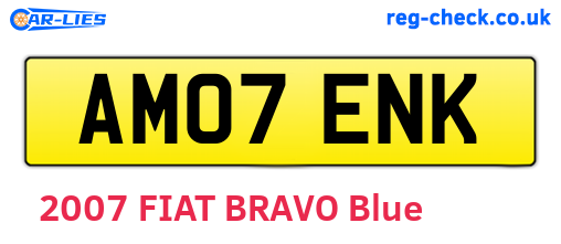 AM07ENK are the vehicle registration plates.