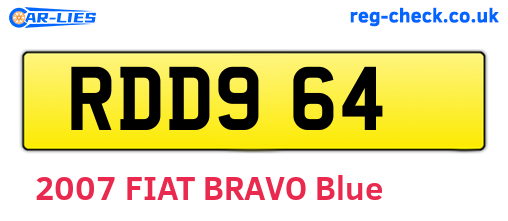 RDD964 are the vehicle registration plates.