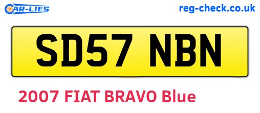 SD57NBN are the vehicle registration plates.