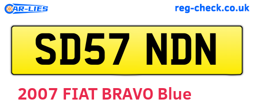 SD57NDN are the vehicle registration plates.