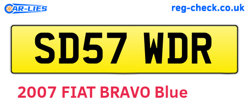 SD57WDR are the vehicle registration plates.