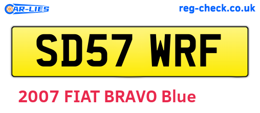 SD57WRF are the vehicle registration plates.