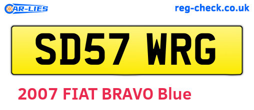 SD57WRG are the vehicle registration plates.