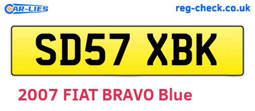 SD57XBK are the vehicle registration plates.