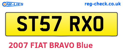 ST57RXO are the vehicle registration plates.