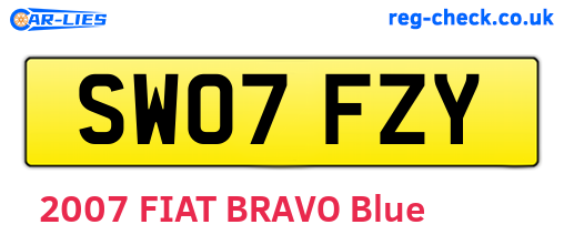 SW07FZY are the vehicle registration plates.