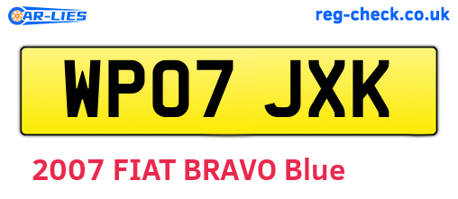 WP07JXK are the vehicle registration plates.