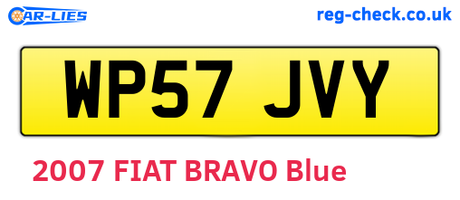 WP57JVY are the vehicle registration plates.