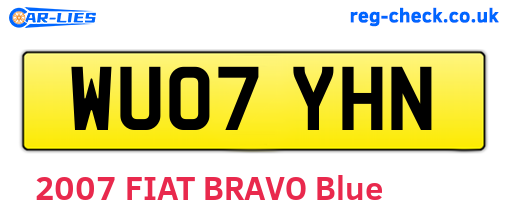 WU07YHN are the vehicle registration plates.
