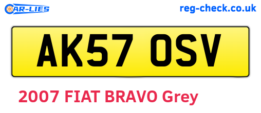 AK57OSV are the vehicle registration plates.