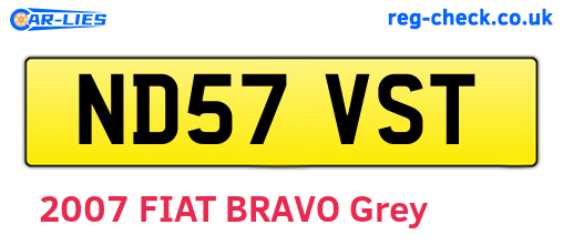 ND57VST are the vehicle registration plates.