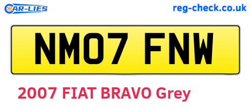 NM07FNW are the vehicle registration plates.