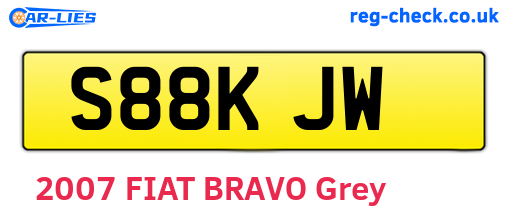 S88KJW are the vehicle registration plates.