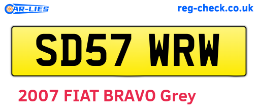 SD57WRW are the vehicle registration plates.