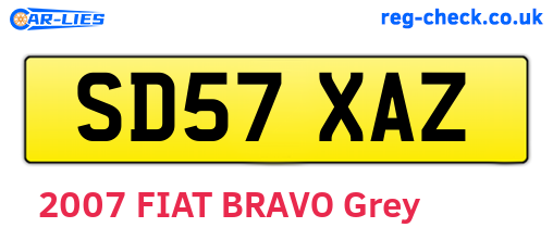 SD57XAZ are the vehicle registration plates.