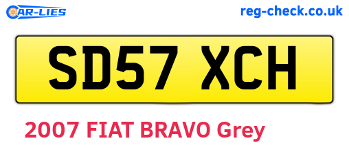 SD57XCH are the vehicle registration plates.