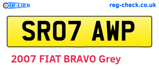 SR07AWP are the vehicle registration plates.