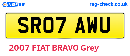 SR07AWU are the vehicle registration plates.