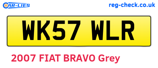 WK57WLR are the vehicle registration plates.