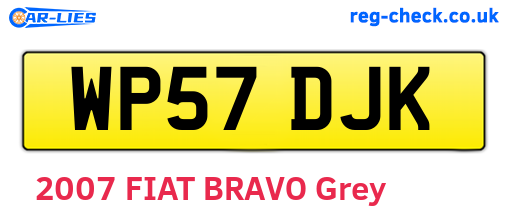 WP57DJK are the vehicle registration plates.