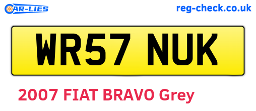 WR57NUK are the vehicle registration plates.