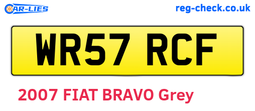 WR57RCF are the vehicle registration plates.