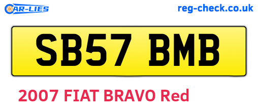 SB57BMB are the vehicle registration plates.