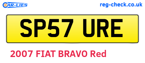 SP57URE are the vehicle registration plates.