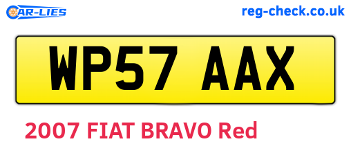 WP57AAX are the vehicle registration plates.