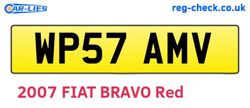 WP57AMV are the vehicle registration plates.