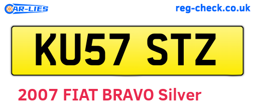 KU57STZ are the vehicle registration plates.