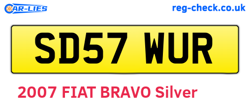 SD57WUR are the vehicle registration plates.