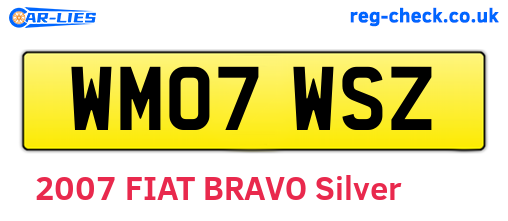 WM07WSZ are the vehicle registration plates.