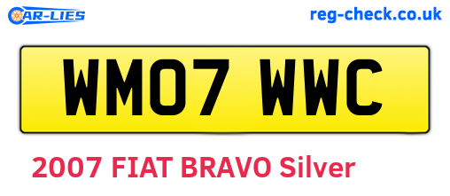 WM07WWC are the vehicle registration plates.