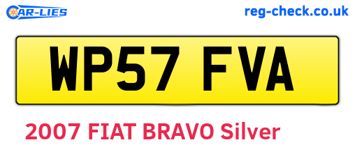 WP57FVA are the vehicle registration plates.
