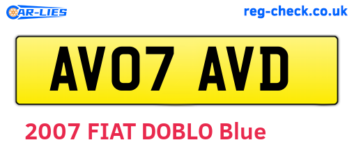 AV07AVD are the vehicle registration plates.