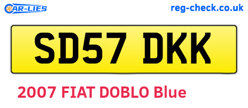 SD57DKK are the vehicle registration plates.