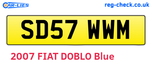 SD57WWM are the vehicle registration plates.