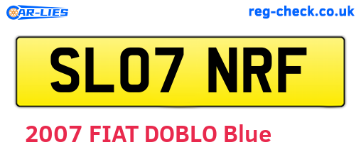 SL07NRF are the vehicle registration plates.