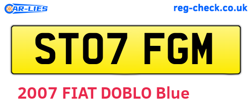 ST07FGM are the vehicle registration plates.